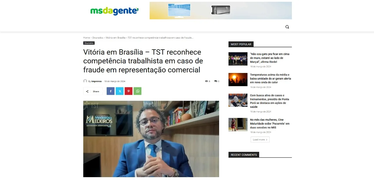 Vitória em Brasília – TST reconhece competência trabalhista em caso de fraude em representação comercial